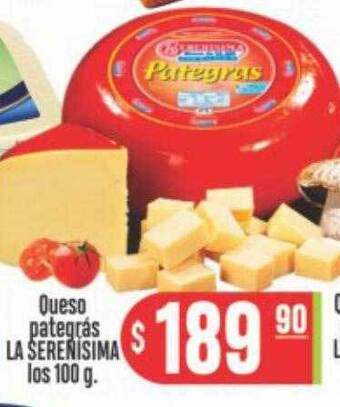 Supermercados Caracol Queso pategrás la serenísima los oferta