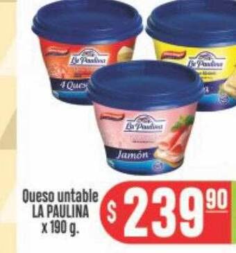 Supermercados Caracol Queso untable la paulina oferta