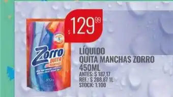 Supermercados Todo Líquido quita manchas zorro oferta
