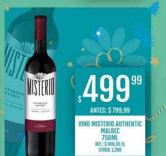 Supermercados Todo Vino misterio authentic malbec oferta