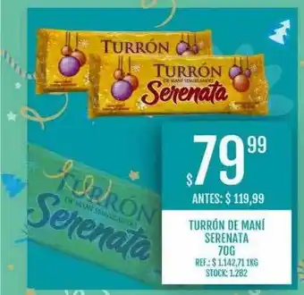 Supermercados Todo Turrón de maní serenata oferta