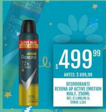 Supermercados Todo Desodorante rexona ap active emotion nva. f. oferta