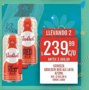 Supermercados Todo Cerveza grolsch red ale lata oferta
