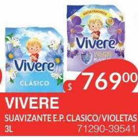 Masivos Vivere suavizante e.p. clasico violetas oferta