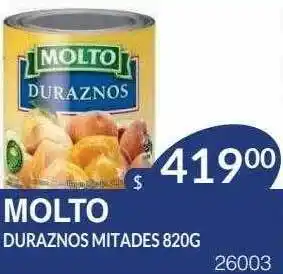 Masivos Molto duraznos mitades oferta