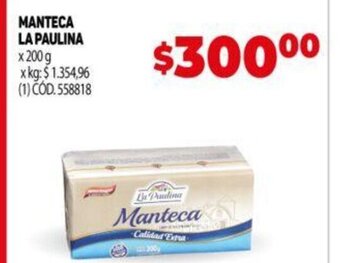 Makro Manteca La Paulina oferta