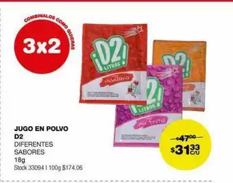 Atomo Conviene Jugo en polvo d2 diferentes sabores oferta