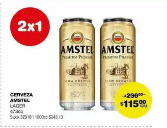 Atomo Conviene Cerveza amstel lager 473 cc oferta
