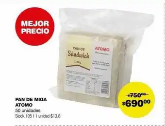 Atomo Conviene Pan de miga atomo 50 oferta