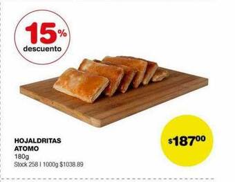 Atomo Conviene Hojaldritas atomo 15% descuento oferta