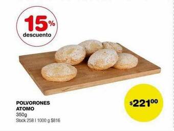 Atomo Conviene Polvorones atomo 15% descuento oferta