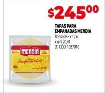 Makro Tapas Para Empanadas Mendia oferta