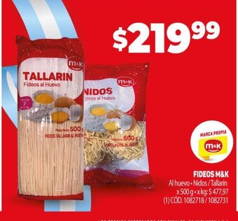 Makro Fideos M&K oferta