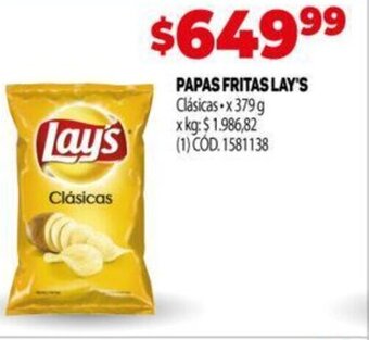 Makro Papas Fritas Lay's oferta