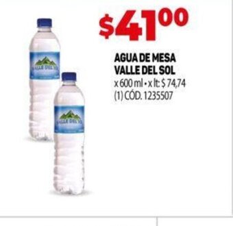 Makro Agua De Mesa Valle Del Sol oferta