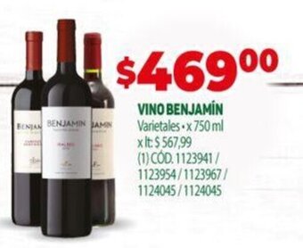 Makro Vino Benjamín oferta