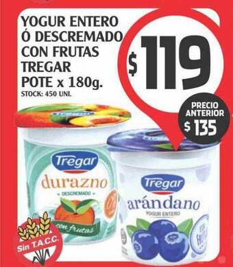 Supermercados Malambo Yogur entero ó descremado con frutas tregar pote oferta