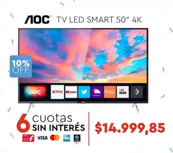 AOC Tv Led Smart 50" 4K