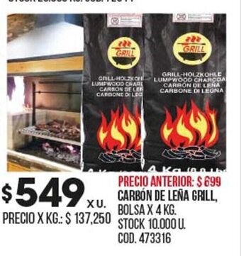 Coto Carbón De Leña Grill oferta