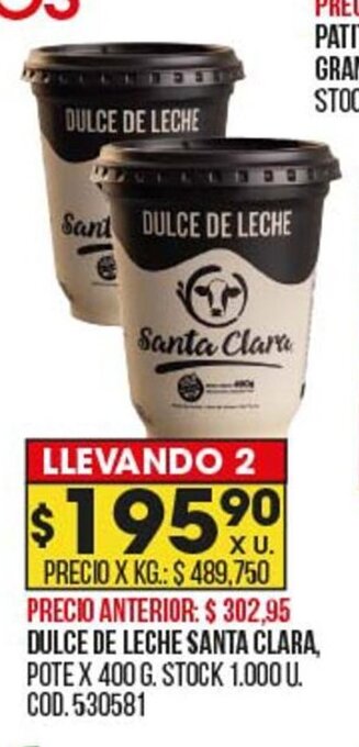 Coto Dulce De Leche Santa Clara oferta