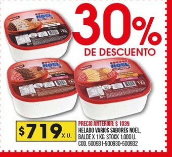 Coto Helado Varios Sabores Noel oferta