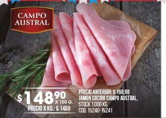 Coto Jamón Cocido Campo Austral oferta