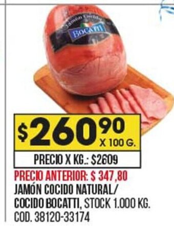 Coto Jamón Cocido Natural / Cocido Bocatti oferta