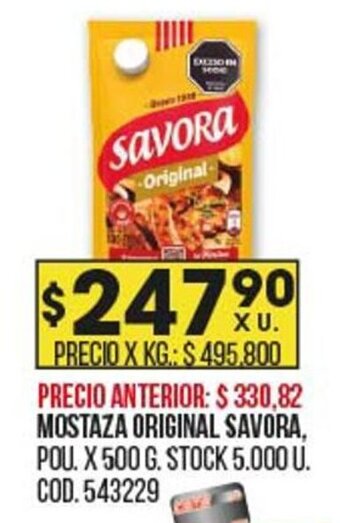 Coto Mostaza Original Savora oferta