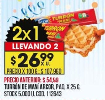 Coto Turrón De Maní Arcor oferta