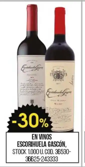 Coto En Vinos Escorihuela Gascón oferta