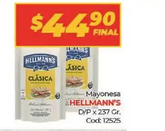 Diarco Hellmann's Mayonesa D/P x 237gr oferta