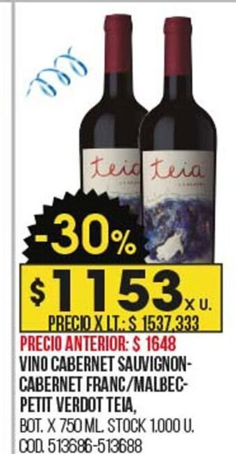 Coto Vino Cabernet Sauvignon-Cabernet Franc/Malbec-Petit Verdot Teia oferta