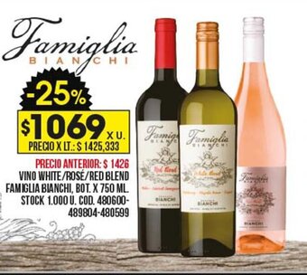 Coto Vino White / Rosé / Red Blend Famiglia Bianchi oferta