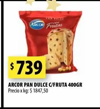 Punto Mayorista Pan dulce arcor 400g oferta