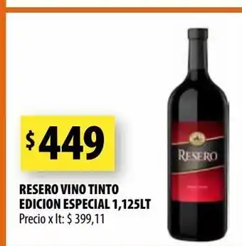 Punto Mayorista Vino tinto resero 1,125l oferta