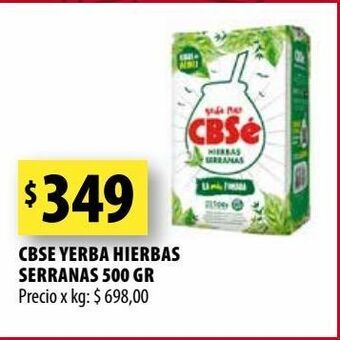 Punto Mayorista Yerba mate cbse 500g oferta