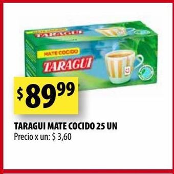 Punto Mayorista Mate cocido taraguí 25un oferta
