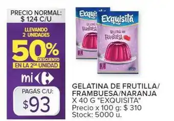 Carrefour Gelatina de frutilla-frambuesa-naranja oferta