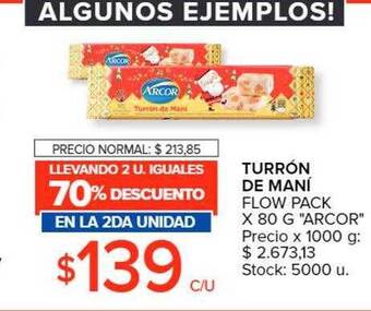 Carrefour Turrón de maní flow pack oferta