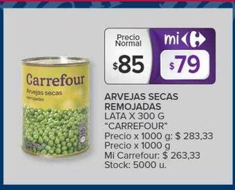 Carrefour Arvejas secas remojadas lata oferta