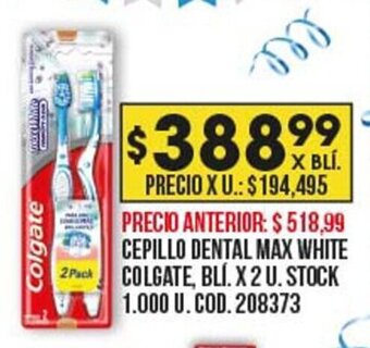 Coto Cepillo Dental Max White Colgate oferta