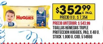 Coto Toallas Húmedas Triple Protección Huggies oferta