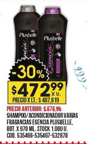 Coto Shampoo / Acondicionador Varias Fragancias Esencia Plusbelle oferta