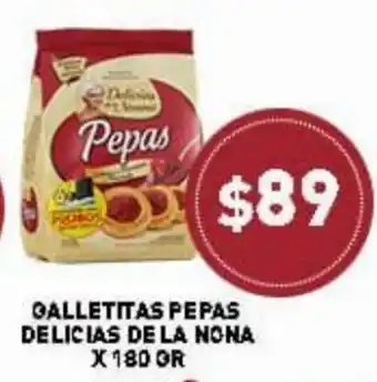 Supermercados Zeta Galletitas Pepas Delicias De La Nona x 180gr oferta