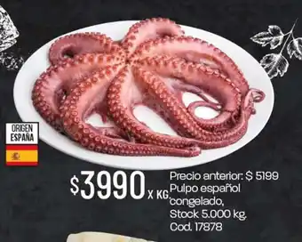 Coto Pulpo Español Congelado oferta
