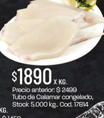 Coto Tubo de Calamar Congelado oferta