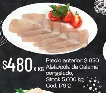 Coto Aleta/Cola de Calamar Congelado oferta