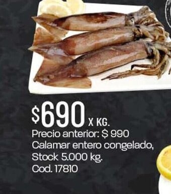 Coto Calamar Entero Congelado oferta