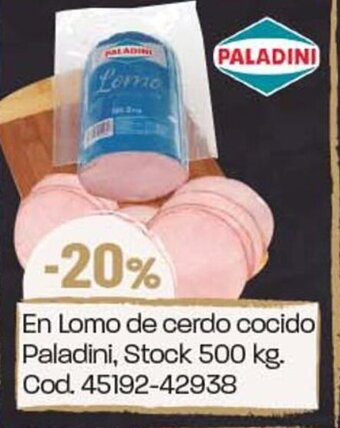 Coto En Lomo de Cerdo Cocido Paladini oferta