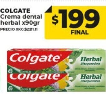 Supermayorista Vital Colgate Crema Dental Herbal x90gr oferta